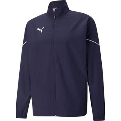 Puma Herren Teamrise Sideline jas Sweatshirt, Peacoat- White, L EU Puma Herren Teamrise Sideline jas Sweatshirt, Peacoat- White, L EU