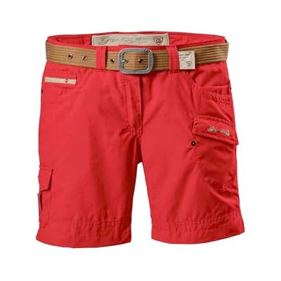 G.I.G.A. DX Damen Shorts Hira, Bermuda mit Gürtel, kurze Hose für Frauen mit praktischen Taschen, modern red, 34 G.I.G.A. DX Damen Shorts Hira, Bermuda mit Gürtel, kurze Hose für Frauen mit praktischen Taschen, modern red, 34