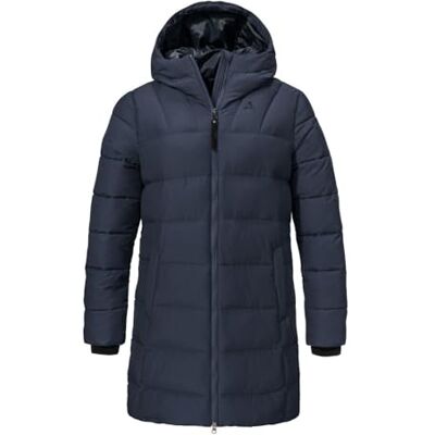 Schöffel Damen Ins Parka Style Boslix WMS, wärmende Winterjacke mit synthetischer Daune, wind- und wasserabweisende Funktionsjacke mit gefütterter Kapuze, navy blazer, 36 Schöffel Damen Ins Parka Style Boslix WMS, wärmende Winterjacke mit synthetischer Daune, wind- und wasserabweisende Funktionsjacke mit gefütterter Kapuze, navy blazer, 36