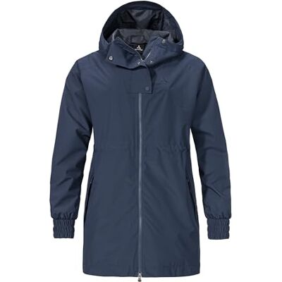 Schöffel Damen Parka Style Bohorok WMS, wasserdichter Regenparka aus recyceltem Material, atmungsaktive Allwetterjacke mit Oversize-Passform Schöffel Damen Parka Style Bohorok WMS, wasserdichter Regenparka aus recyceltem Material, atmungsaktive Allwetterjacke mit Oversize-Passform