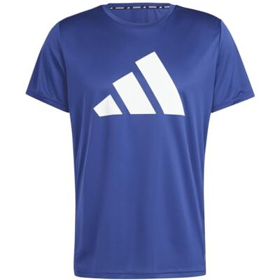 Adidas Herren Run It Stripes Tee, Dark Blue, L Adidas Herren Run It Stripes Tee, Dark Blue, L