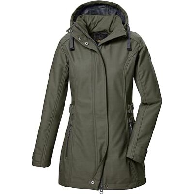 G.I.G.A. DX Damen Softshell Parka/Softshelljacke mit abzippbarer Kapuze GW 22 WMN SFTSHLL PRK, oliv, 38, 42210-000 G.I.G.A. DX Damen Softshell Parka/Softshelljacke mit abzippbarer Kapuze GW 22 WMN SFTSHLL PRK, oliv, 38, 42210-000