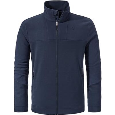 Schöffel Herren Fleece Jk Style Karif MNS, schnelltrocknende, leichte Fleecejacke aus Medium Fleece, Outdoorjacke mit Stehkragen aus nachhaltigem Material, navy blazer, 50 Schöffel Herren Fleece Jk Style Karif MNS, schnelltrocknende, leichte Fleecejacke aus Medium Fleece, Outdoorjacke mit Stehkragen aus nachhaltigem Material, navy blazer, 50