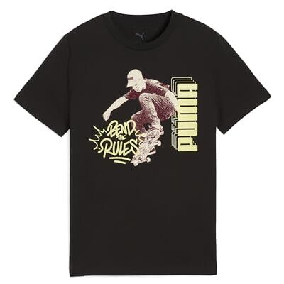 Puma Jungen Mid90s Graphic Tee I B Hemd, Schwarz, 116 EU Puma Jungen Mid90s Graphic Tee I B Hemd, Schwarz, 116 EU