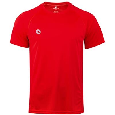 STARK SOUL Herren Sportshirt Fitness T-Shirt Reflect, Kurzarm Funktionsshirt, Atmungsaktiv Schnelltrocknendes Trainingsshirt Rot XL STARK SOUL Herren Sportshirt Fitness T-Shirt Reflect, Kurzarm Funktionsshirt, Atmungsaktiv Schnelltrocknendes Trainingsshirt Rot XL