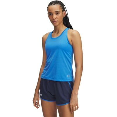 Under Armour Damen Launch Singlet, leichtes atmungsaktives Tank Top, schnelltrocknendes Funktionsshirt mit reflektierenden Details,Blue Atlantis / / Reflective,XL Under Armour Damen Launch Singlet, leichtes atmungsaktives Tank Top, schnelltrocknendes Funktionsshirt mit reflektierenden Details,Blue Atlantis / / Reflective,XL