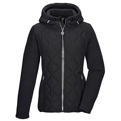 Killtec Damen Fleecejacke/Hybridjacke mit Kapuze KSW 108 WMN FLC JCKT, schwarz, 38, 43613-000 Killtec Damen Fleecejacke/Hybridjacke mit Kapuze KSW 108 WMN FLC JCKT, schwarz, 38, 43613-000