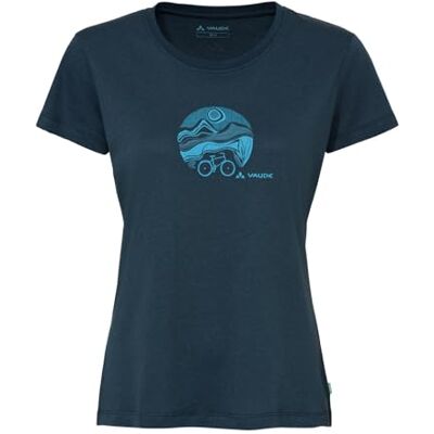 VAUDE Women's Cyclist T-Shirt V, Shirt zum Radfahren, Dark sea/Dark sea, 36 VAUDE Women's Cyclist T-Shirt V, Shirt zum Radfahren, Dark sea/Dark sea, 36
