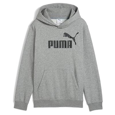 Puma Jungen ESS No. 1 Logo Hoodie FL B Kapuzenpullis, Medium Gray Heather, Puma Jungen ESS No. 1 Logo Hoodie FL B Kapuzenpullis, Medium Gray Heather,