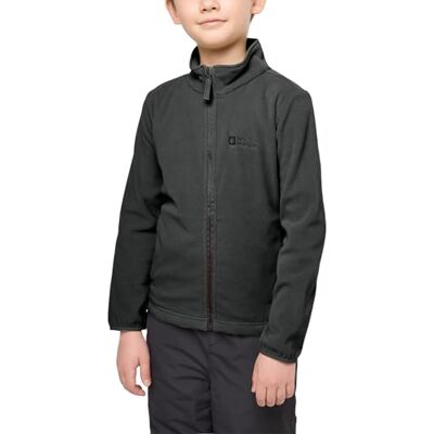 Jack Wolfskin Unisex Kinder Taunus Fleece-Jacke, Granite Black, 116 EU Jack Wolfskin Unisex Kinder Taunus Fleece-Jacke, Granite Black, 116 EU