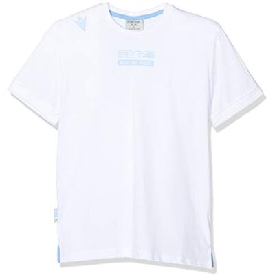 Macron SSL Merch Bj BIA Jr, Jungen, Offizielles T-Shirt aus Polycotton Junior Mm Ss Lazio 2019/2020, 58015019, weiß, XXS Macron SSL Merch Bj BIA Jr, Jungen, Offizielles T-Shirt aus Polycotton Junior Mm Ss Lazio 2019/2020, 58015019, weiß, XXS