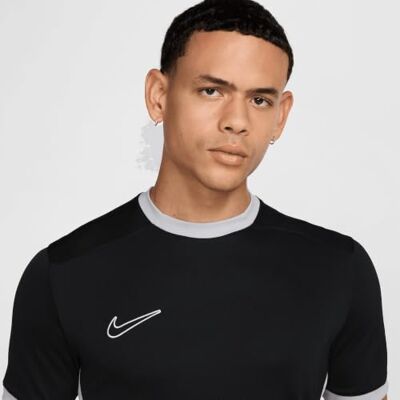 NIKE Herren Dri-Fit Academy25 Ss T-Shirt, Black/Wolf Grey/White/White, XXL NIKE Herren Dri-Fit Academy25 Ss T-Shirt, Black/Wolf Grey/White/White, XXL