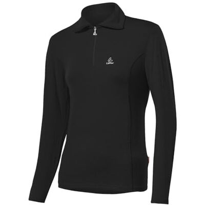 Löffler Damen Pulli Transtex Zip-rolli Basic, schwarz, 40, 10990 Löffler Damen Pulli Transtex Zip-rolli Basic, schwarz, 40, 10990