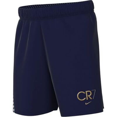 NIKE Cr7 Academy23 Dri-Fit-Fußballshorts Für Ältere Kinder, Blue Void/Blue Void/Metallic Gold, HF4346-492, S NIKE Cr7 Academy23 Dri-Fit-Fußballshorts Für Ältere Kinder, Blue Void/Blue Void/Metallic Gold, HF4346-492, S