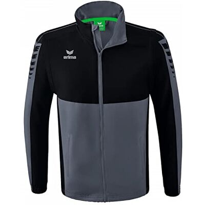 Erima Unisex Erwachsene Six Wings Jacke mit abnehmbaren Ärmeln (1062203), slate grey/black, L Erima Unisex Erwachsene Six Wings Jacke mit abnehmbaren Ärmeln (1062203), slate grey/black, L
