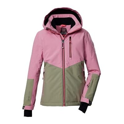 Killtec Mädchen Skijacke/Funktionsjacke mit Kapuze und Schneefang KSW 207 GRLS SKI JCKT, hell himbeere/sage, 176, 43561-000 Killtec Mädchen Skijacke/Funktionsjacke mit Kapuze und Schneefang KSW 207 GRLS SKI JCKT, hell himbeere/sage, 176, 43561-000