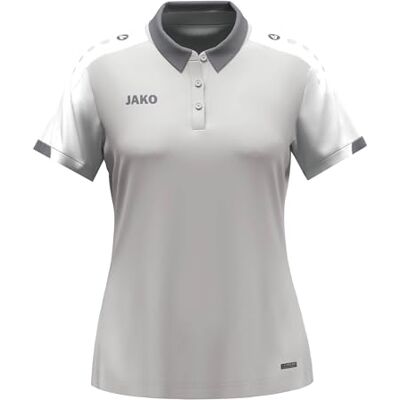 JAKO Damen Poloshirt Dynamic, hellgrau/weiß/grau, S JAKO Damen Poloshirt Dynamic, hellgrau/weiß/grau, S