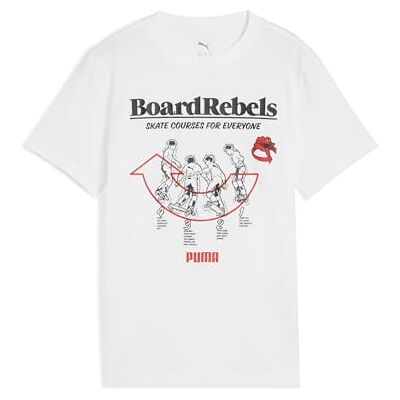 Puma Jungen Mid90s Graphic Tee B T-Shirts, White, 152 EU Puma Jungen Mid90s Graphic Tee B T-Shirts, White, 152 EU