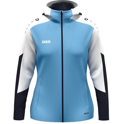 JAKO Damen Kapuzenjacke Dynamic, skyblue/weiß/marine, S JAKO Damen Kapuzenjacke Dynamic, skyblue/weiß/marine, S