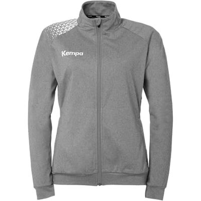 Kempa Damen Ambition 28 Poly Sport-Jacke, Dark Grau Melange/weiß, L EU Kempa Damen Ambition 28 Poly Sport-Jacke, Dark Grau Melange/weiß, L EU