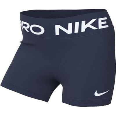 NIKE Pro Bike Shorts (Ca. 7,5 cm) Mit Mittelhohem Bund Für Damen, Midnight Navy/White, IQ1037-410, 2XS NIKE Pro Bike Shorts (Ca. 7,5 cm) Mit Mittelhohem Bund Für Damen, Midnight Navy/White, IQ1037-410, 2XS