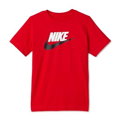 NIKE Unisex Kinder K NSW Tee Futura Hbr Shirt, University Red, 6-7 Jahre EU NIKE Unisex Kinder K NSW Tee Futura Hbr Shirt, University Red, 6-7 Jahre EU