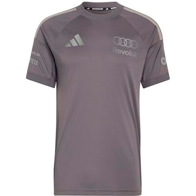 Adidas Men's Audi Formula ONE Team Driver Jersey Replica Short Sleeve Men, Grey strata/Iron met., S Adidas Men's Audi Formula ONE Team Driver Jersey Replica Short Sleeve Men, Grey strata/Iron met., S