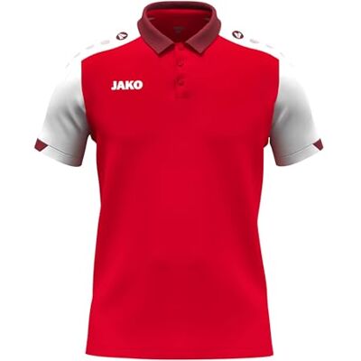 JAKO Unisex Poloshirt Dynamic, rot/weiß/dunkelrot, S JAKO Unisex Poloshirt Dynamic, rot/weiß/dunkelrot, S
