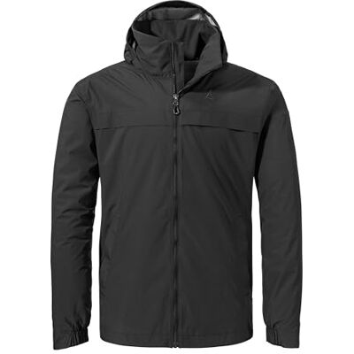 Schöffel Herren Jacket Style Bohorok MNS, wasserdichte, atmungsaktive Outdoor Jacke, elegante Funktionsjacke mit Kapuze und Stufensaum, black, 48 Schöffel Herren Jacket Style Bohorok MNS, wasserdichte, atmungsaktive Outdoor Jacke, elegante Funktionsjacke mit Kapuze und Stufensaum, black, 48