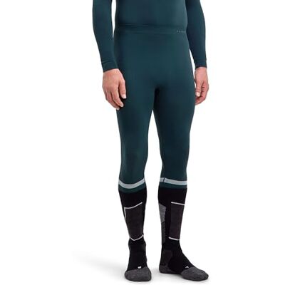 FALKE Herren Baselayer-Hose Warm 3/4 Trend M Ti Funktionsmaterial schnelltrocknend 1 Stück, Grün Holly 7385, L FALKE Herren Baselayer-Hose Warm 3/4 Trend M Ti Funktionsmaterial schnelltrocknend 1 Stück, Grün Holly 7385, L