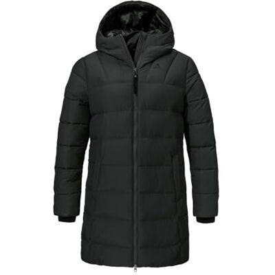 Schöffel Damen Ins Parka Style Boslix WMS, wärmende Winterjacke mit synthetischer Daune, wind- und wasserabweisende Funktionsjacke mit gefütterter Kapuze, black, 38 Schöffel Damen Ins Parka Style Boslix WMS, wärmende Winterjacke mit synthetischer Daune, wind- und wasserabweisende Funktionsjacke mit gefütterter Kapuze, black, 38