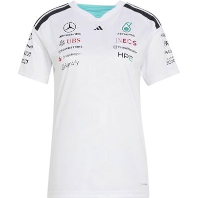 Adidas Women's Mercedes AMG Petronas Formula 1 Team Driver Jersey, White, XXL Adidas Women's Mercedes AMG Petronas Formula 1 Team Driver Jersey, White, XXL