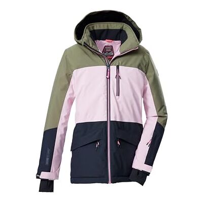 Killtec Mädchen Skijacke/Funktionsjacke mit Kapuze und Schneefang KSW 208 GRLS SKI JCKT, hellrosa/sage/schwarz blau, 128, 43562-000 Killtec Mädchen Skijacke/Funktionsjacke mit Kapuze und Schneefang KSW 208 GRLS SKI JCKT, hellrosa/sage/schwarz blau, 128, 43562-000