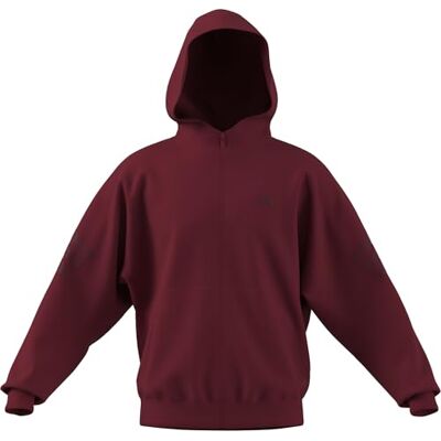 Adidas Men's Future Icons Three Stripes Full-Zip Hoodie, Active Maroon, M Adidas Men's Future Icons Three Stripes Full-Zip Hoodie, Active Maroon, M