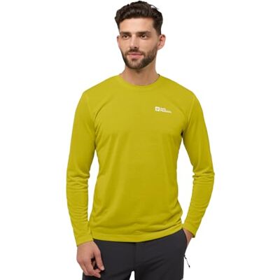 Jack Wolfskin Herren Vonnan Ls M T-Shirt, Chartreuse, XXL EU Jack Wolfskin Herren Vonnan Ls M T-Shirt, Chartreuse, XXL EU