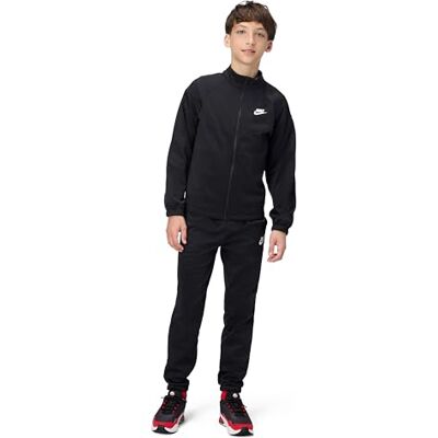 NIKE Unisex Kinder K Nsw Df Tracksuit Pk Fz Trainingsanzug, Black/Black/White, S EU NIKE Unisex Kinder K Nsw Df Tracksuit Pk Fz Trainingsanzug, Black/Black/White, S EU
