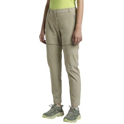 Jack Wolfskin Damen Hikeout Zip Off Pants Wanderhose, Stone, 42 Kurz EU Jack Wolfskin Damen Hikeout Zip Off Pants Wanderhose, Stone, 42 Kurz EU