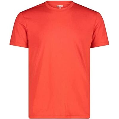 CMP , Short-Sleeved Piquet T-Shirt, FIRE, 52 CMP , Short-Sleeved Piquet T-Shirt, FIRE, 52