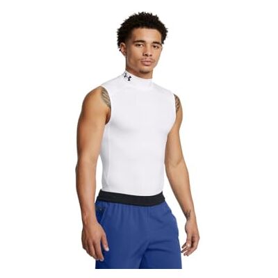 Under Armour HeatGeat Armour Kompressions-Top für Herren, ärmellos, Weiß/Schwarz, XS Under Armour HeatGeat Armour Kompressions-Top für Herren, ärmellos, Weiß/Schwarz, XS