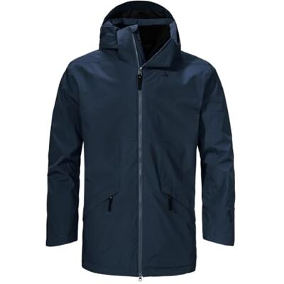 Schöffel Herren Ins Parka Style Malkay MNS, wind- und wasserdichte Jacke, leicht gefütterte Allwetterjacke, Hardshelljacke mit verstellbarer, abnehmbarer Kapuze, navy blazer, 56 Schöffel Herren Ins Parka Style Malkay MNS, wind- und wasserdichte Jacke, leicht gefütterte Allwetterjacke, Hardshelljacke mit verstellbarer, abnehmbarer Kapuze, navy blazer, 56