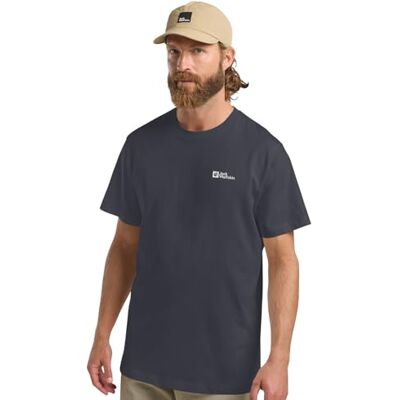 Jack Wolfskin Herren Essential M T-Shirt, Dark Navy/Grey, S EU Jack Wolfskin Herren Essential M T-Shirt, Dark Navy/Grey, S EU