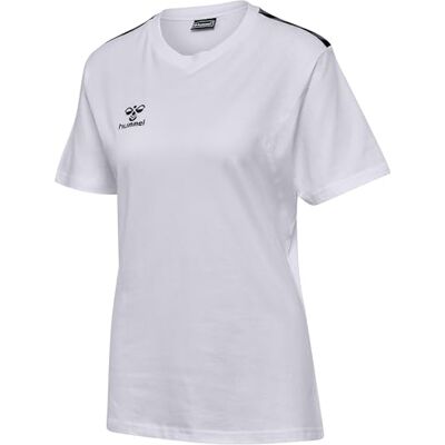 hummel Authentic CO T-Shirt Damen Weiss, M Damen hummel Authentic CO T-Shirt Damen Weiss, M Damen