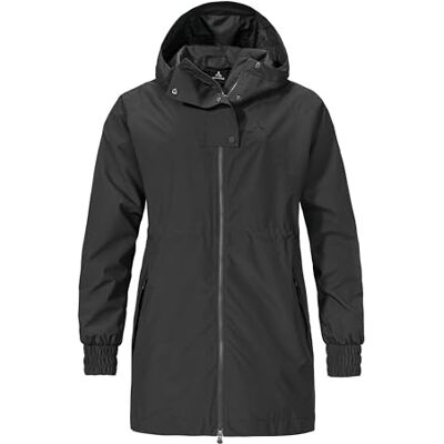 Schöffel Damen Parka Style Bohorok WMS, wasserdichter Regenparka aus recyceltem Material, atmungsaktive Allwetterjacke mit Oversize-Passform Schöffel Damen Parka Style Bohorok WMS, wasserdichter Regenparka aus recyceltem Material, atmungsaktive Allwetterjacke mit Oversize-Passform