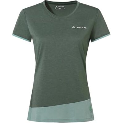 VAUDE Sveit T-Shirt für Damen – Schnelltrocknendes & geruchsresistentes Sport Shirt, Atmungsaktives Outdoor T-Shirt mit Rundhals, für Fahrradreisen & Bergsport, mit Merino Wolle, Agave, 40 VAUDE Sveit T-Shirt für Damen – Schnelltrocknendes & geruchsresistentes Sport Shirt, Atmungsaktives Outdoor T-Shirt mit Rundhals, für Fahrradreisen & Bergsport, mit Merino Wolle, Agave, 40