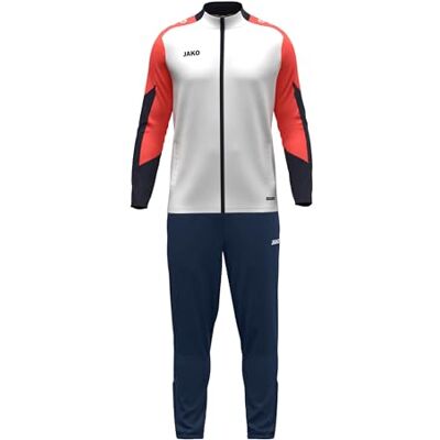 JAKO Damen Polyesteranzug Dynamic, weiß/coral/marine, M JAKO Damen Polyesteranzug Dynamic, weiß/coral/marine, M
