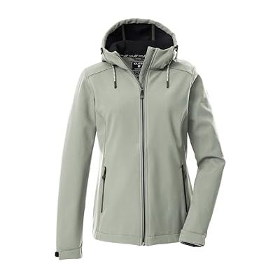 Killtec Damen Softshelljacke mit Kapuze KOW 8 WMN SFTSHLL JCKT, helles salbei, 44, 43300-000 Killtec Damen Softshelljacke mit Kapuze KOW 8 WMN SFTSHLL JCKT, helles salbei, 44, 43300-000