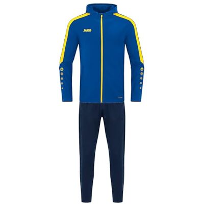 JAKO Kinder Trainingsanzug Polyester Power mit Kapuze, Royal/Citro, 152 JAKO Kinder Trainingsanzug Polyester Power mit Kapuze, Royal/Citro, 152