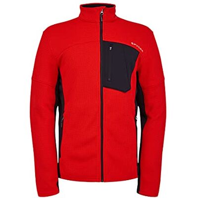 Spyder Herren Bandit Midlayer Jacke mit durchgehendem Reißverschluss Fleecejacke, Volcano Schwarz, Medium Spyder Herren Bandit Midlayer Jacke mit durchgehendem Reißverschluss Fleecejacke, Volcano Schwarz, Medium