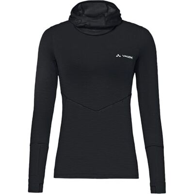 VAUDE Damen Monviso Fleece Hoody, dünner Baselayer, atmungsaktiv, feuchtigkeitsableitend und schnelltrocknend, Passform: Slim fit, Black, 38 VAUDE Damen Monviso Fleece Hoody, dünner Baselayer, atmungsaktiv, feuchtigkeitsableitend und schnelltrocknend, Passform: Slim fit, Black, 38