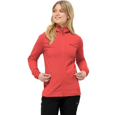 Jack Wolfskin Damen Baiselberg Hooded Fz W Fleece-Jacke, Vibrant Red, S EU Jack Wolfskin Damen Baiselberg Hooded Fz W Fleece-Jacke, Vibrant Red, S EU
